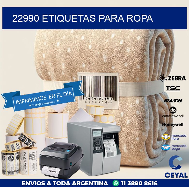 22990 ETIQUETAS PARA ROPA