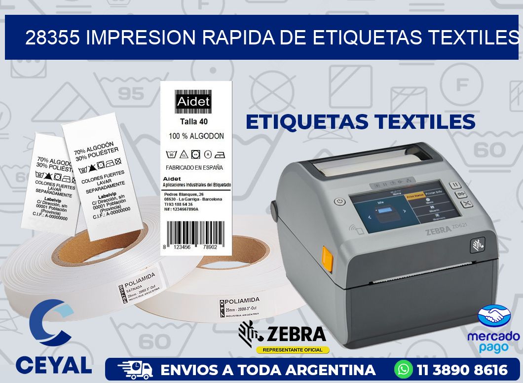 28355 IMPRESION RAPIDA DE ETIQUETAS TEXTILES