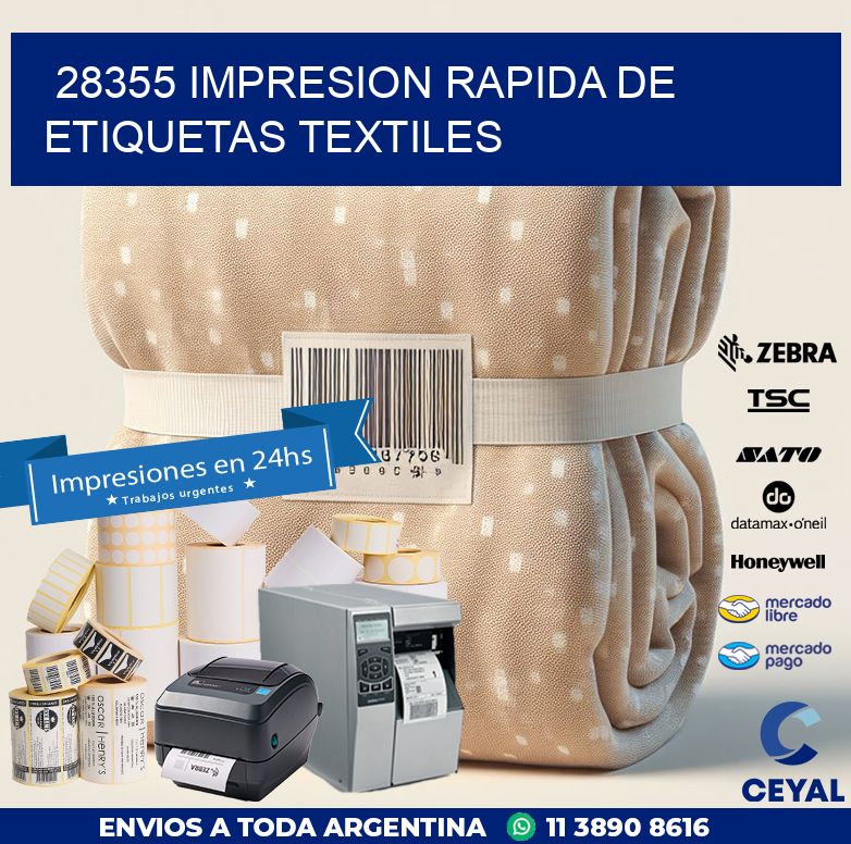 28355 IMPRESION RAPIDA DE ETIQUETAS TEXTILES