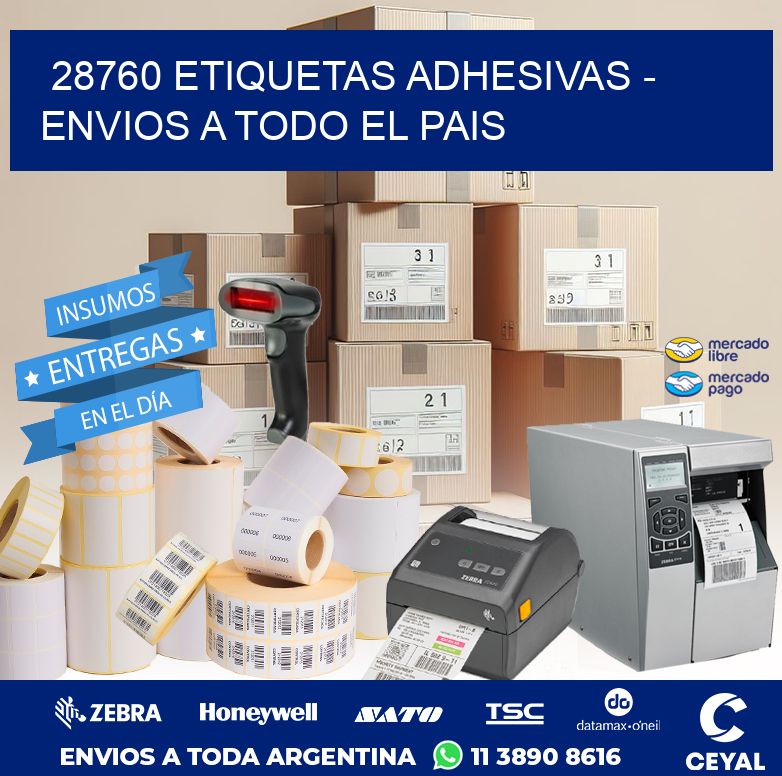 28760 ETIQUETAS ADHESIVAS - ENVIOS A TODO EL PAIS