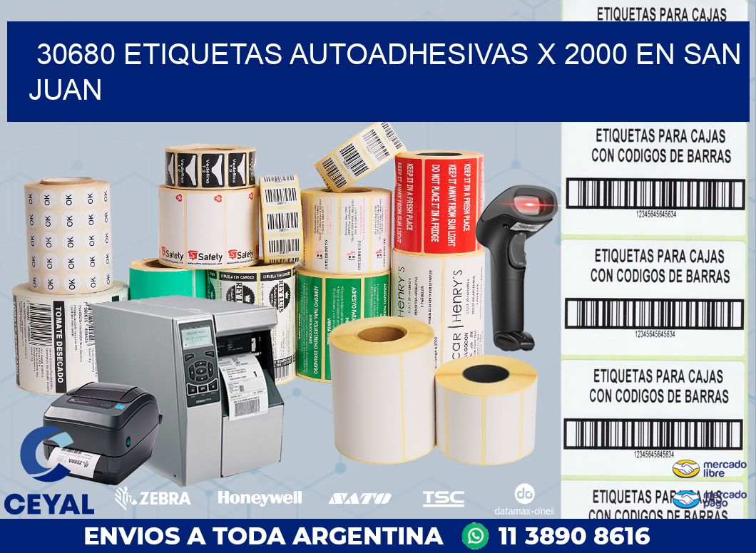 30680 ETIQUETAS AUTOADHESIVAS X 2000 EN SAN JUAN