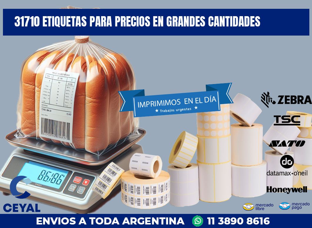 31710 ETIQUETAS PARA PRECIOS EN GRANDES CANTIDADES