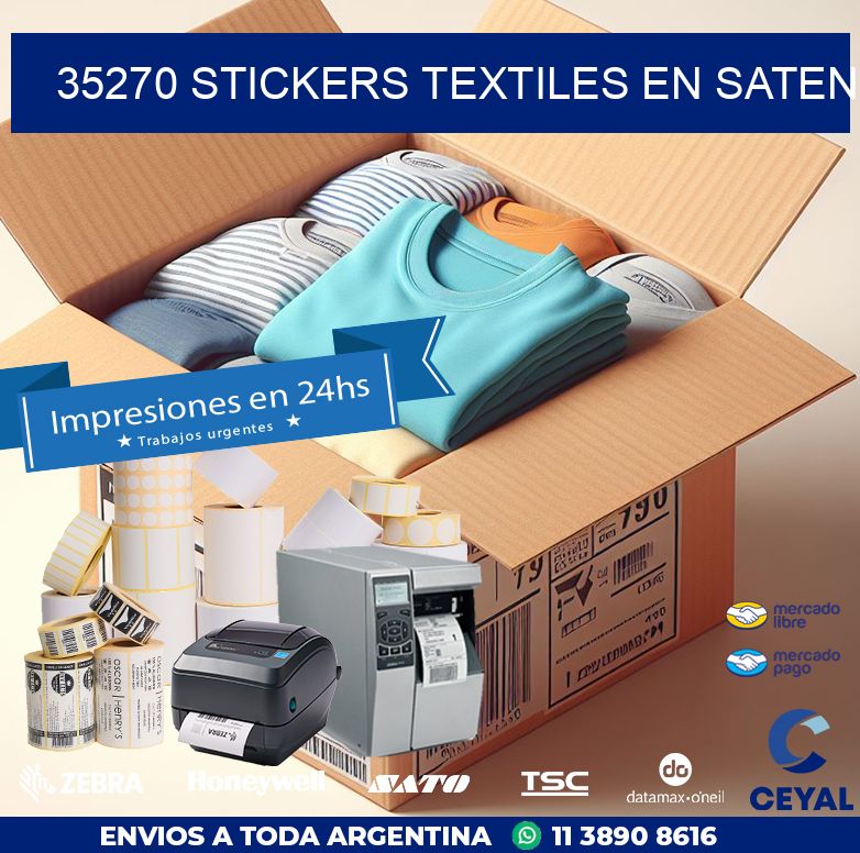 35270 STICKERS TEXTILES EN SATEN