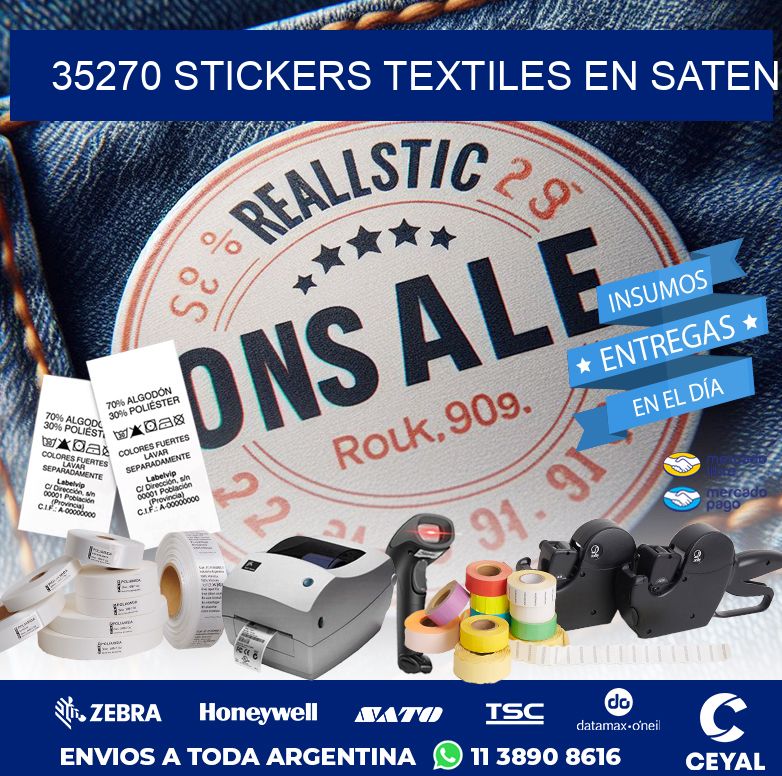 35270 STICKERS TEXTILES EN SATEN