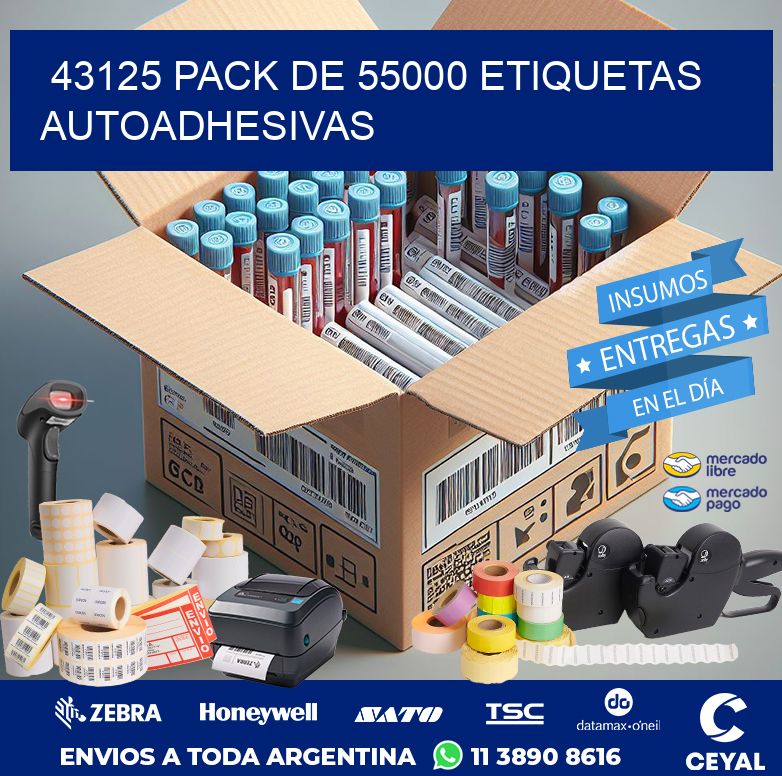 43125 PACK DE 55000 ETIQUETAS AUTOADHESIVAS