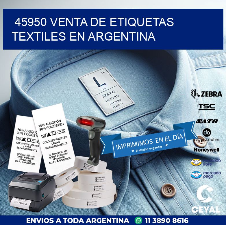 45950 VENTA DE ETIQUETAS TEXTILES EN ARGENTINA