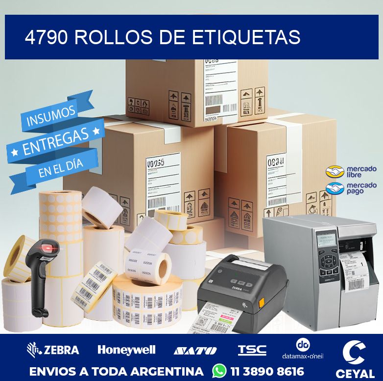 4790 ROLLOS DE ETIQUETAS