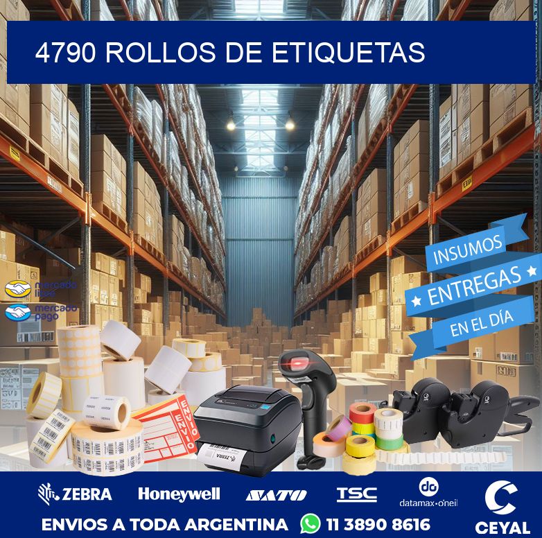 4790 ROLLOS DE ETIQUETAS