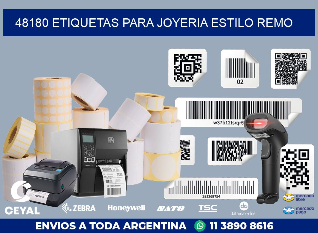 48180 ETIQUETAS PARA JOYERIA ESTILO REMO