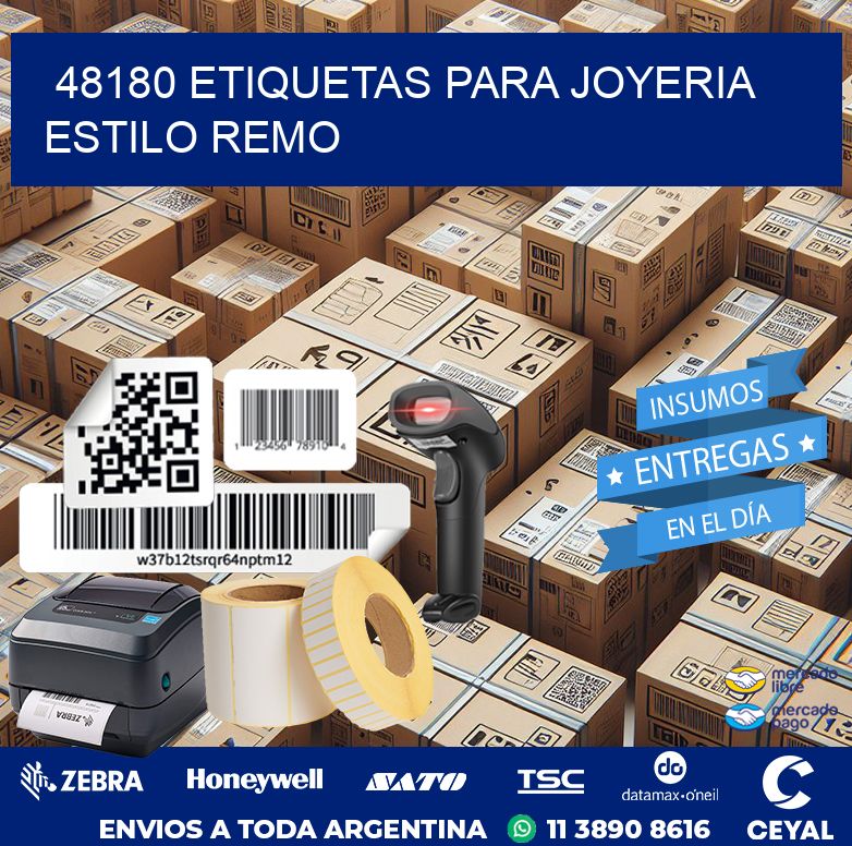 48180 ETIQUETAS PARA JOYERIA ESTILO REMO