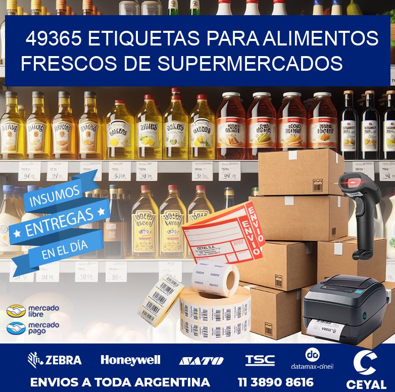 49365 ETIQUETAS PARA ALIMENTOS FRESCOS DE SUPERMERCADOS