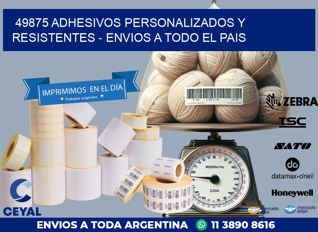 49875 ADHESIVOS PERSONALIZADOS Y RESISTENTES – ENVIOS A TODO EL PAIS