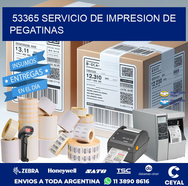 53365 SERVICIO DE IMPRESION DE PEGATINAS