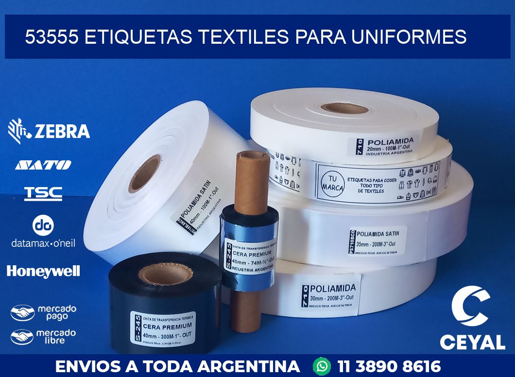 53555 ETIQUETAS TEXTILES PARA UNIFORMES