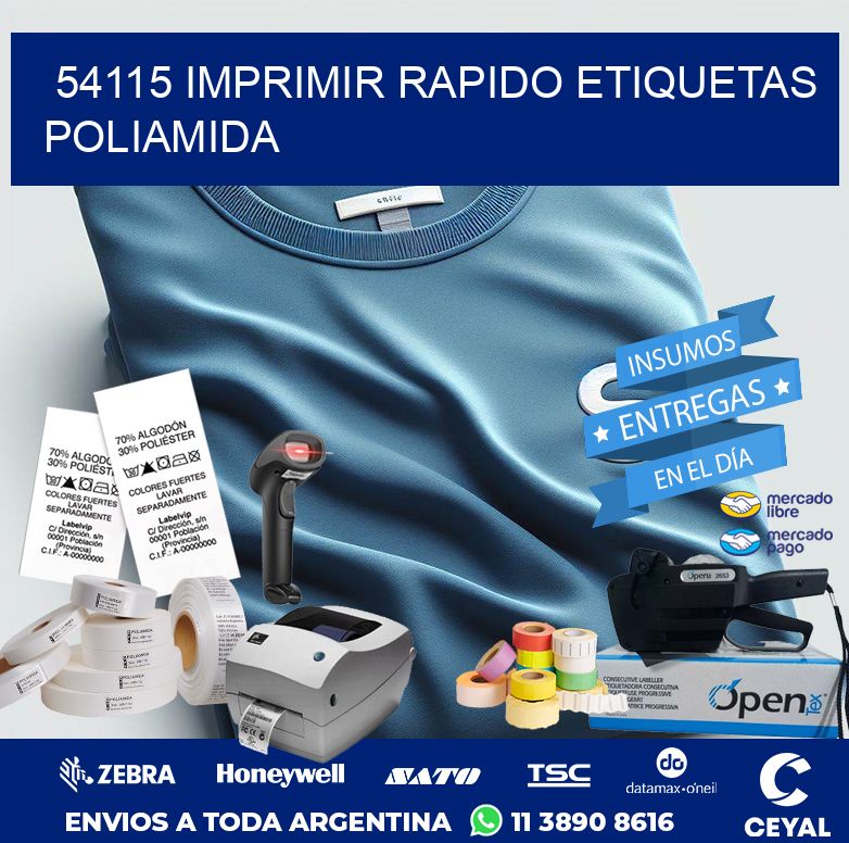 54115 IMPRIMIR RAPIDO ETIQUETAS POLIAMIDA