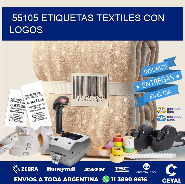 55105 ETIQUETAS TEXTILES CON LOGOS