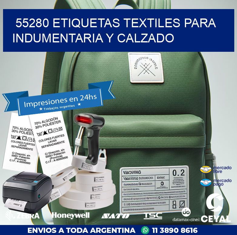 55280 ETIQUETAS TEXTILES PARA INDUMENTARIA Y CALZADO