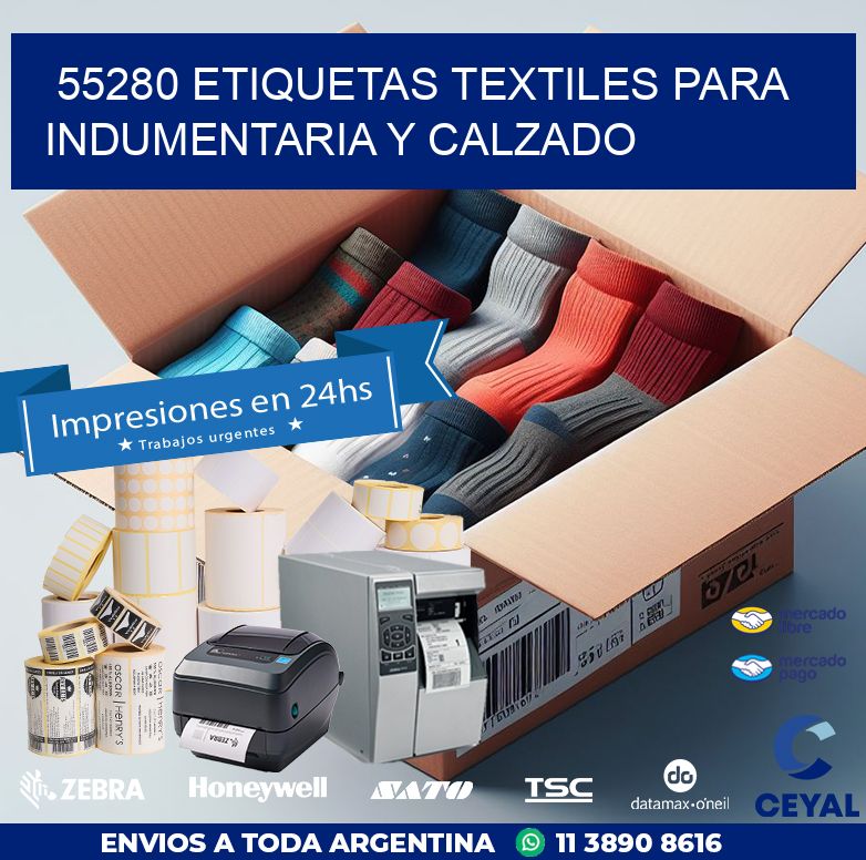 55280 ETIQUETAS TEXTILES PARA INDUMENTARIA Y CALZADO