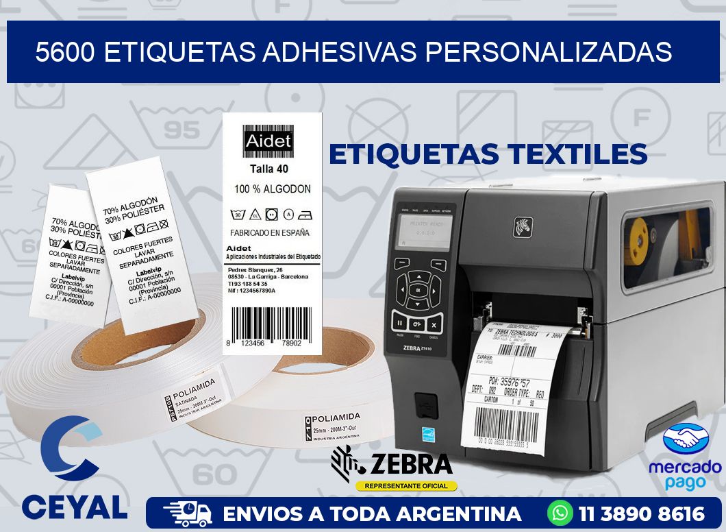 5600 ETIQUETAS ADHESIVAS PERSONALIZADAS