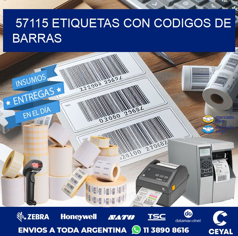 57115 ETIQUETAS CON CODIGOS DE BARRAS