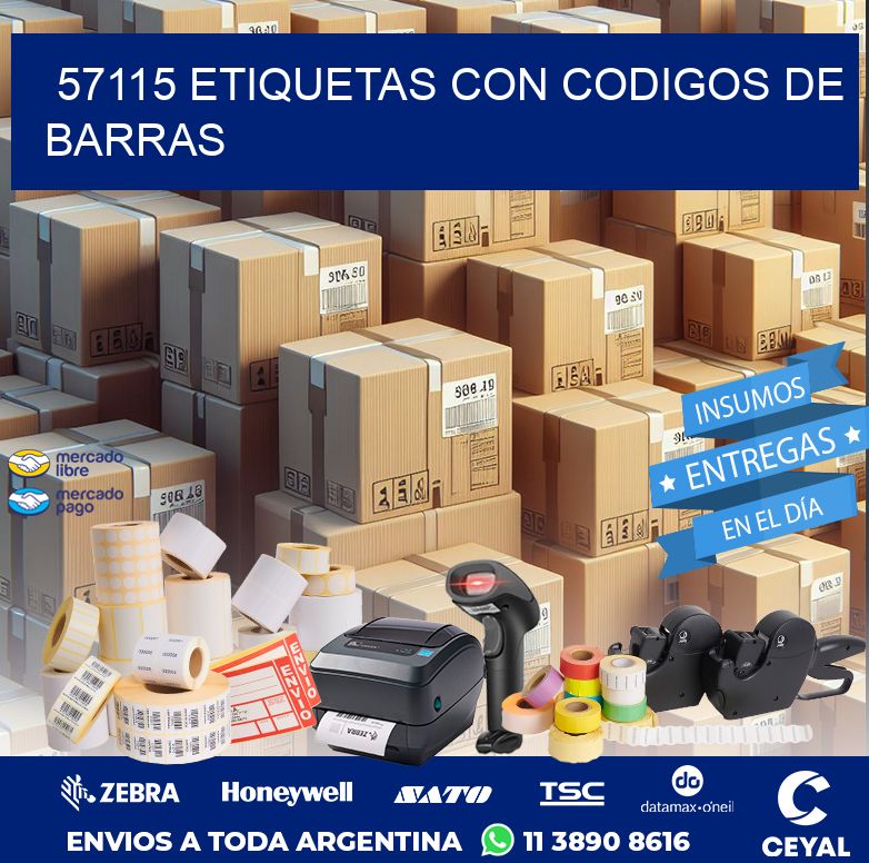 57115 ETIQUETAS CON CODIGOS DE BARRAS