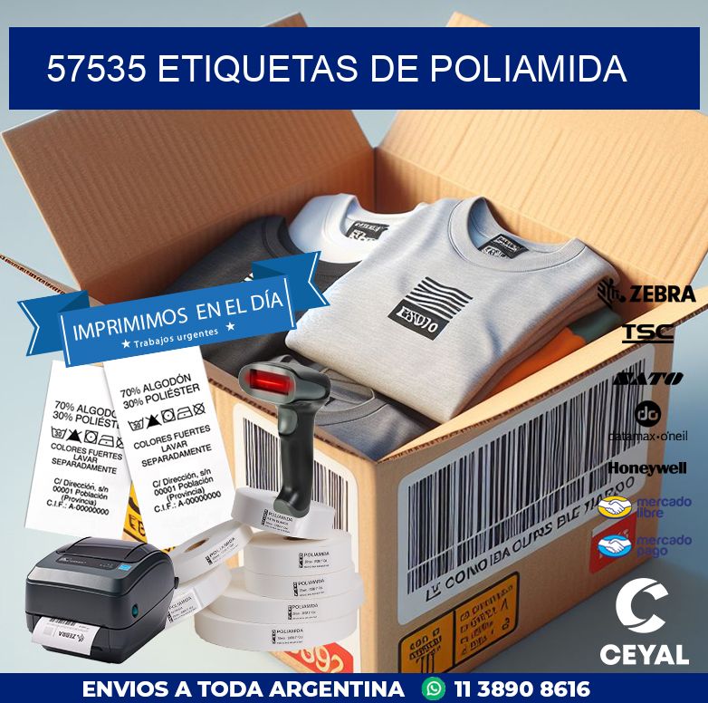 57535 ETIQUETAS DE POLIAMIDA