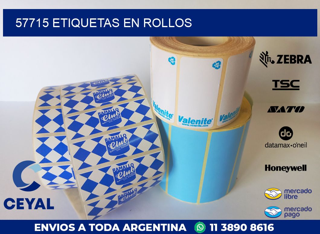 57715 ETIQUETAS EN ROLLOS