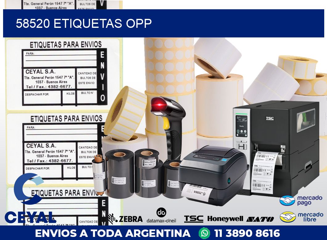 58520 ETIQUETAS OPP