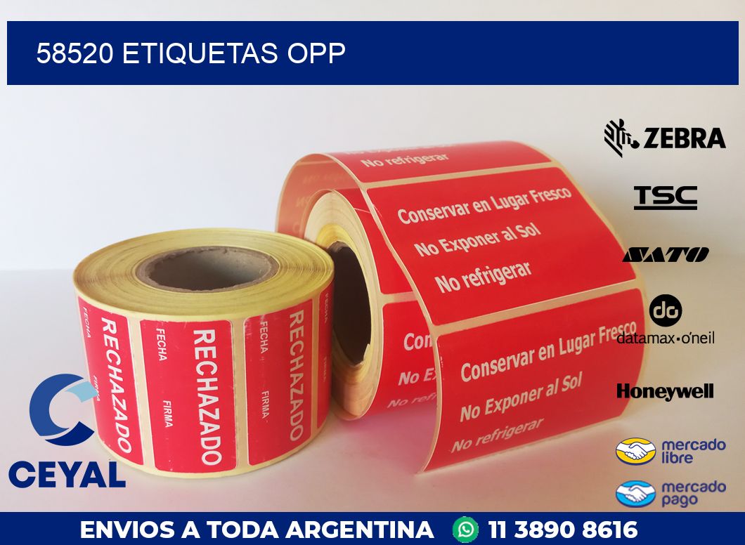 58520 ETIQUETAS OPP