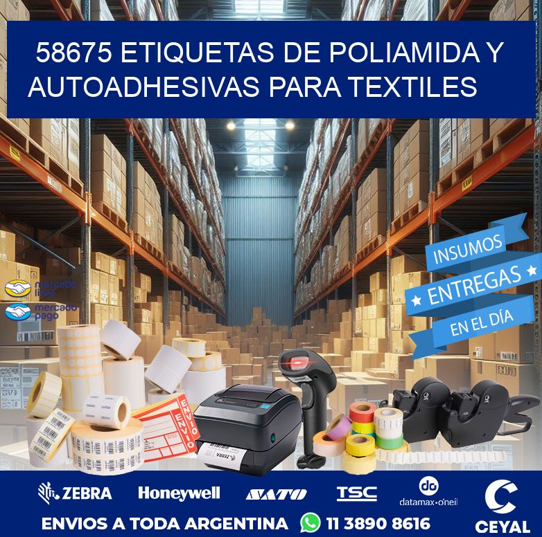 58675 ETIQUETAS DE POLIAMIDA Y AUTOADHESIVAS PARA TEXTILES