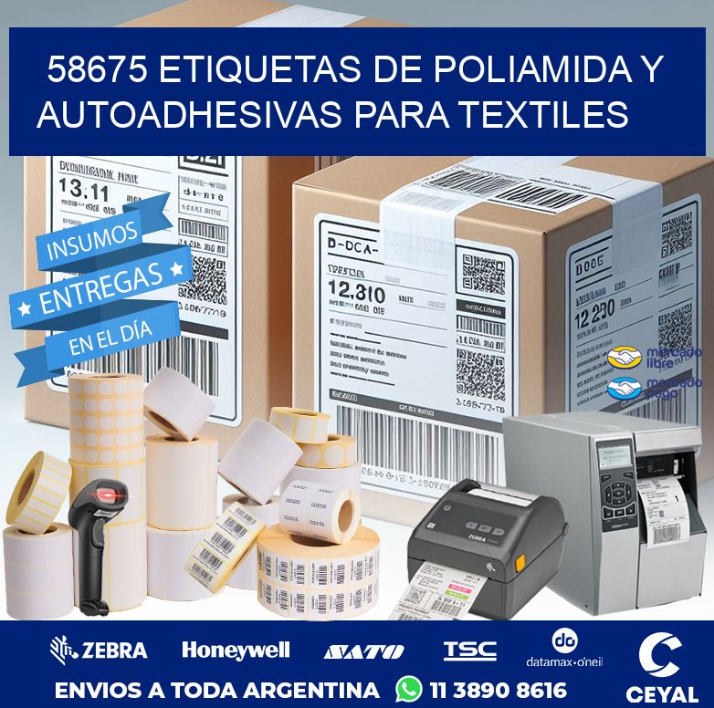 58675 ETIQUETAS DE POLIAMIDA Y AUTOADHESIVAS PARA TEXTILES