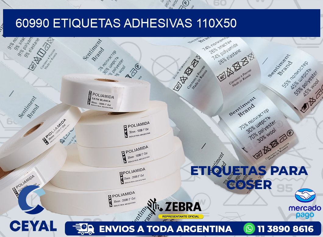 60990 ETIQUETAS ADHESIVAS 110X50