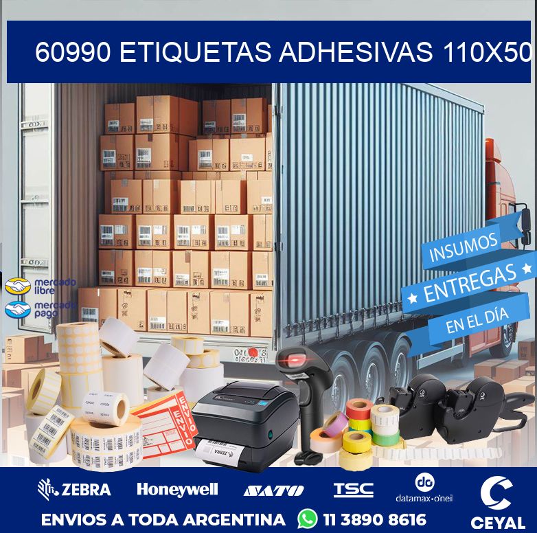 60990 ETIQUETAS ADHESIVAS 110X50