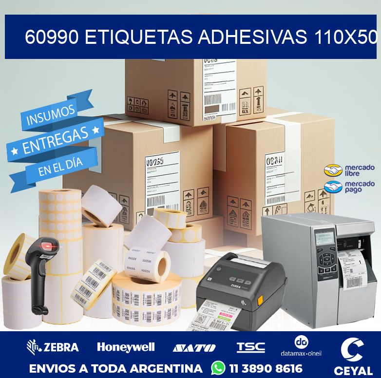 60990 ETIQUETAS ADHESIVAS 110X50