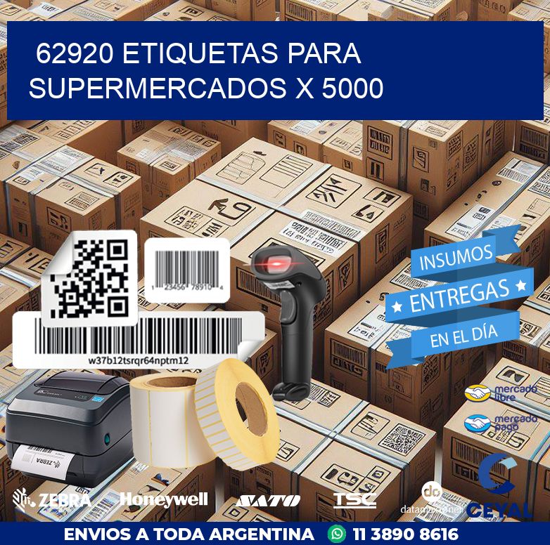 62920 ETIQUETAS PARA SUPERMERCADOS X 5000