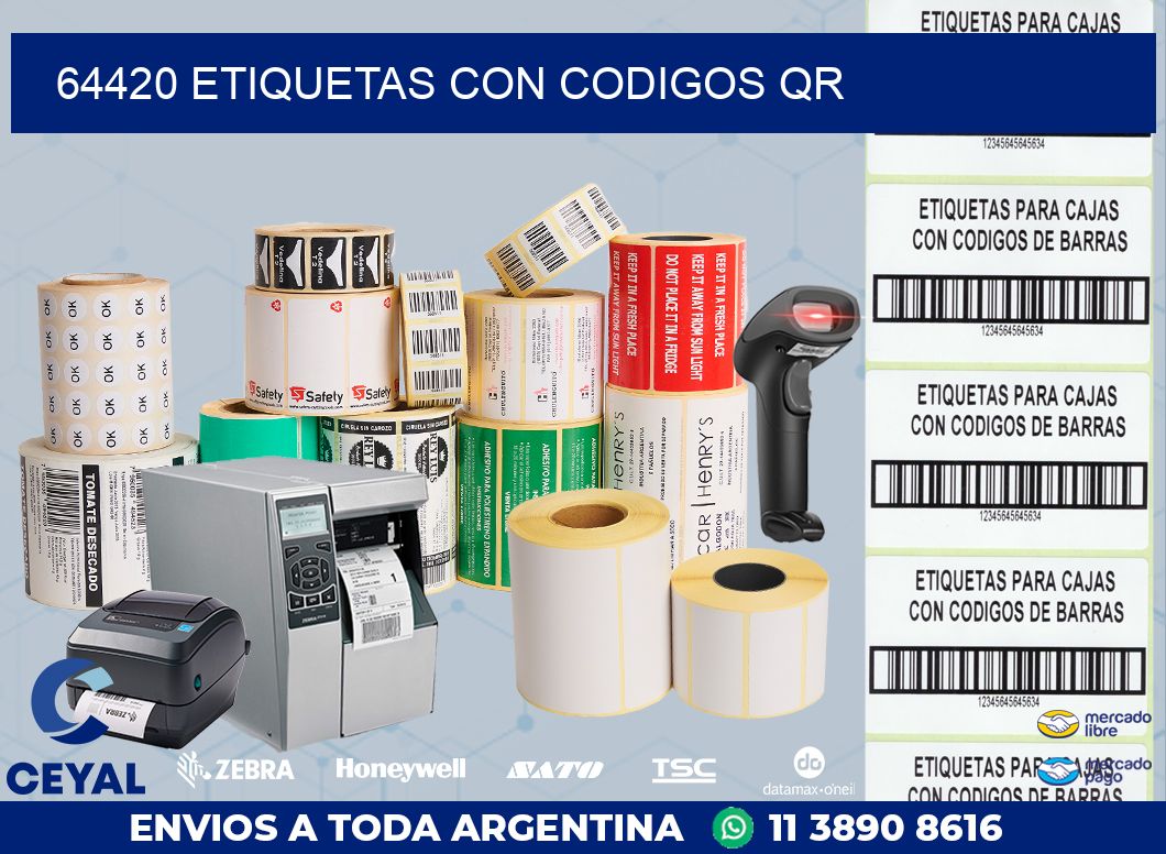 64420 ETIQUETAS CON CODIGOS QR