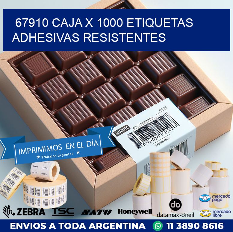 67910 CAJA X 1000 ETIQUETAS ADHESIVAS RESISTENTES