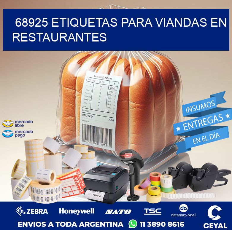 68925 ETIQUETAS PARA VIANDAS EN RESTAURANTES