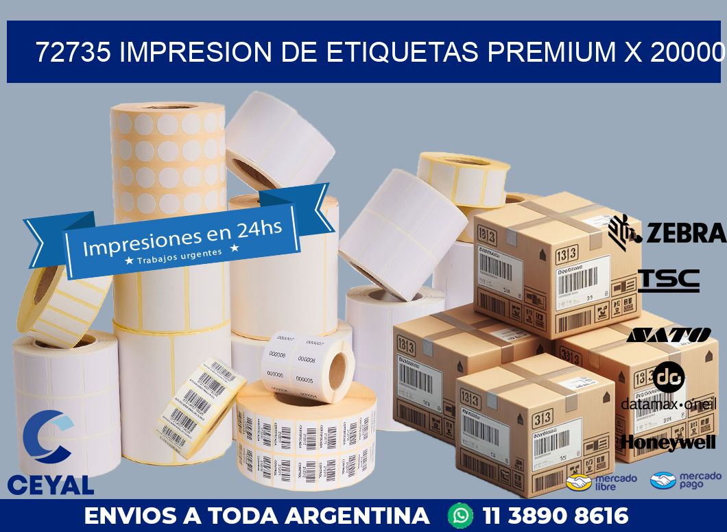 72735 IMPRESION DE ETIQUETAS PREMIUM X 20000