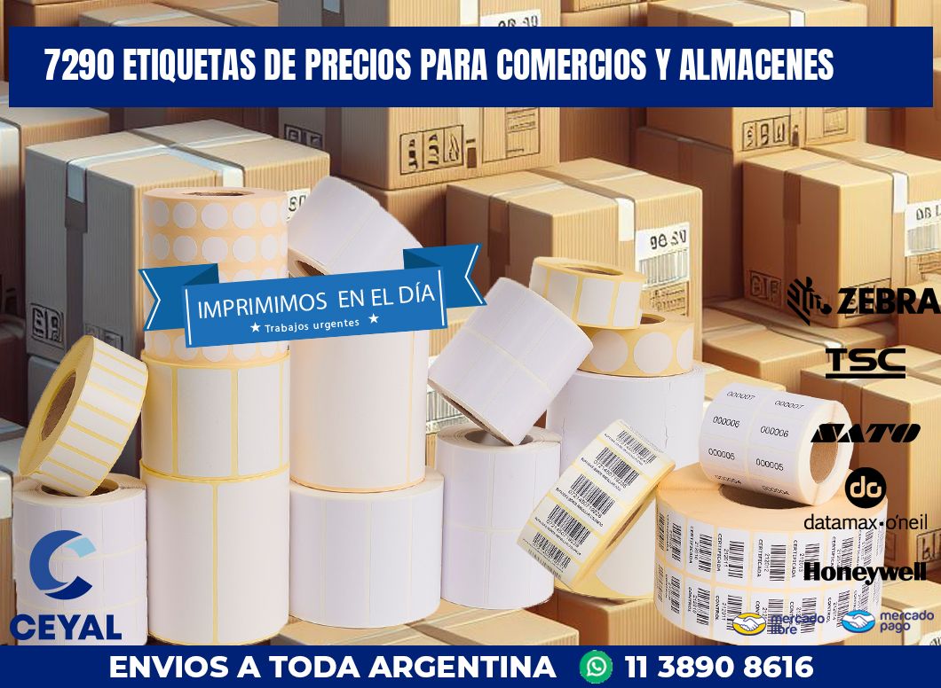 7290 ETIQUETAS DE PRECIOS PARA COMERCIOS Y ALMACENES