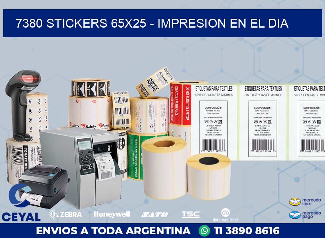 7380 STICKERS 65x25 - IMPRESION EN EL DIA