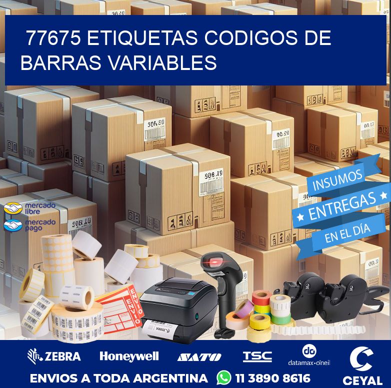 77675 ETIQUETAS CODIGOS DE BARRAS VARIABLES