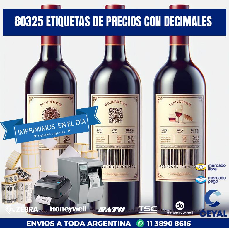 80325 ETIQUETAS DE PRECIOS CON DECIMALES