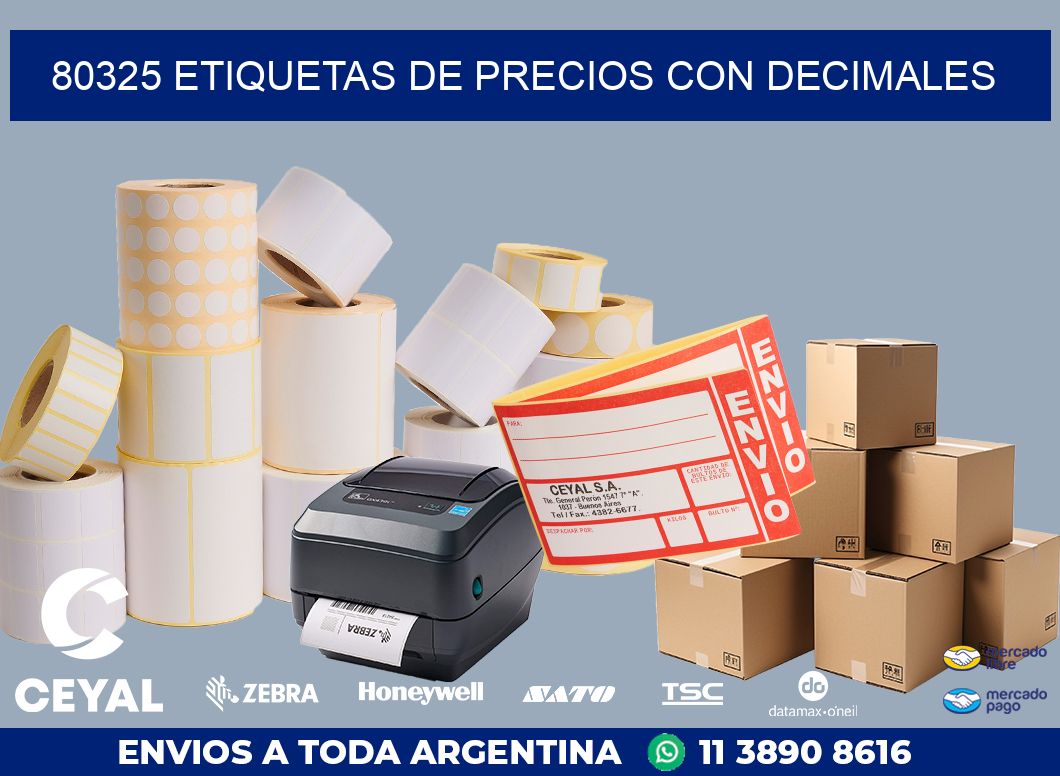 80325 ETIQUETAS DE PRECIOS CON DECIMALES