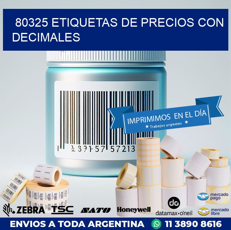 80325 ETIQUETAS DE PRECIOS CON DECIMALES