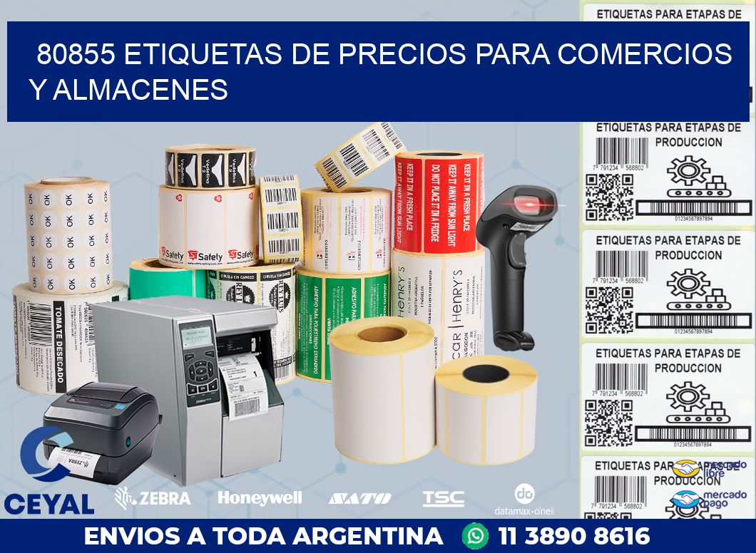 80855 ETIQUETAS DE PRECIOS PARA COMERCIOS Y ALMACENES