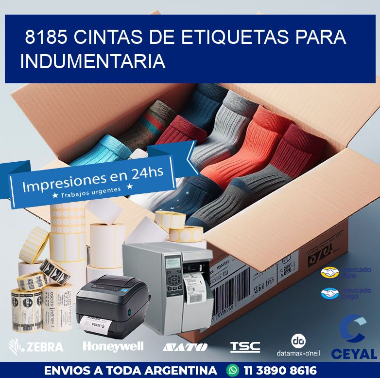 8185 CINTAS DE ETIQUETAS PARA INDUMENTARIA