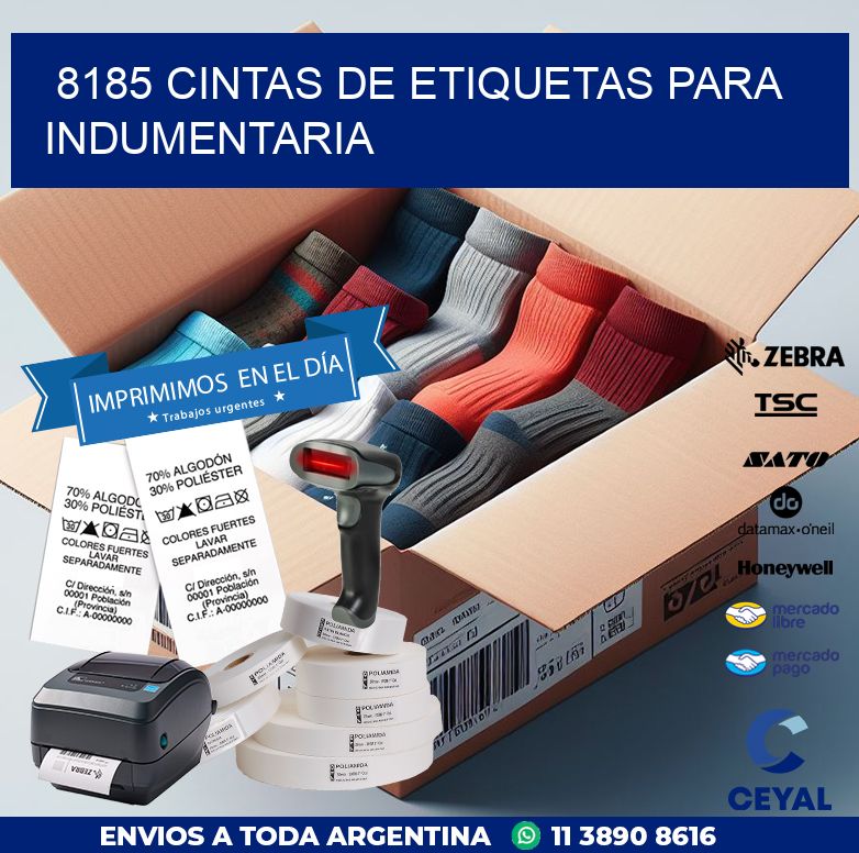 8185 CINTAS DE ETIQUETAS PARA INDUMENTARIA