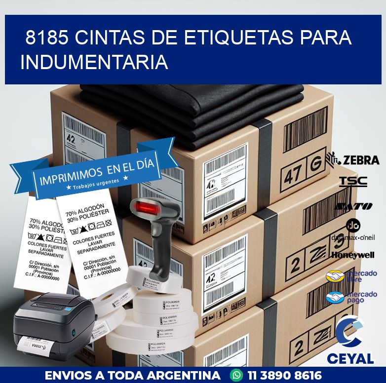 8185 CINTAS DE ETIQUETAS PARA INDUMENTARIA