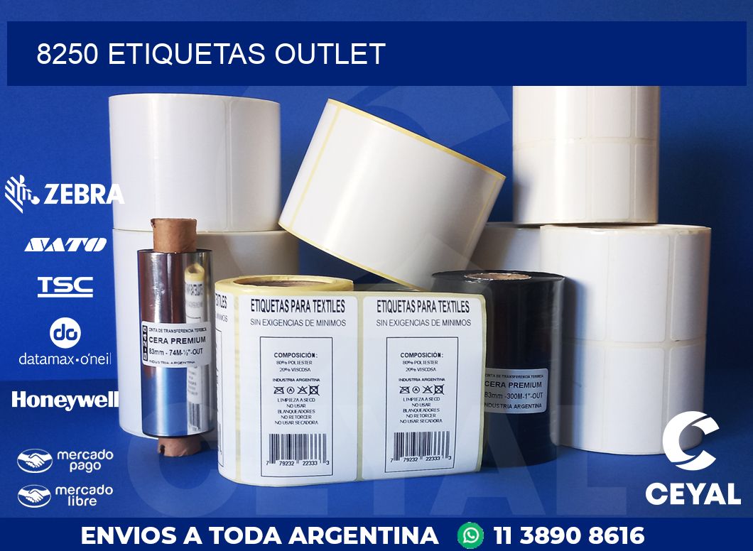 8250 ETIQUETAS OUTLET